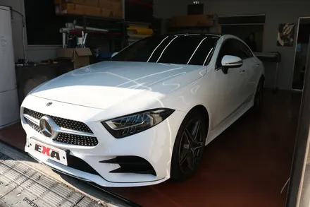 대구 벤츠 CLS 300d 유광 화이트 전체랩핑 시공 후기 / 대구 달성군 화원읍