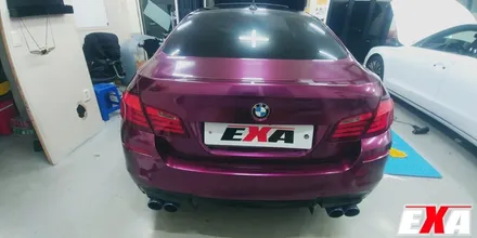 [EXA][대구랩핑전문] BMW 520d 전체랩핑 + f10 전체랩핑 시공 (에이버리슈프림 유광 펀퍼플) / 대구 달성군 화원읍