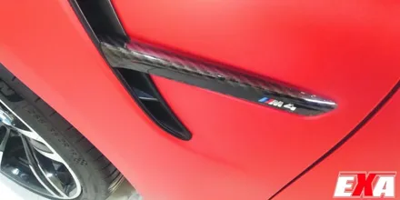 [EXA][대구랩핑전문] BMW M4(f83)컨버터블 전체랩핑 + 무광크롬랩핑 + 크롬랩핑 시공 ( 에이버리 무광크롬 다크레드 ) / 대구 달성군 화원읍