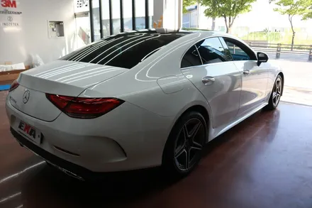 대구 벤츠 CLS 300d 유광 화이트 전체랩핑 시공 후기 / 대구 달성군 화원읍