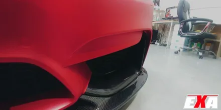 [EXA][대구랩핑전문] BMW M4(f83)컨버터블 전체랩핑 + 무광크롬랩핑 + 크롬랩핑 시공 ( 에이버리 무광크롬 다크레드 ) / 대구 달성군 화원읍