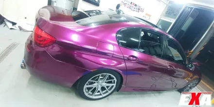 [EXA][대구랩핑전문] BMW 520d 전체랩핑 + f10 전체랩핑 시공 (에이버리슈프림 유광 펀퍼플) / 대구 달성군 화원읍