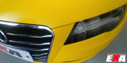[EXA][대구랩핑전문] 아우디 A7 전체랩핑 + 루프스킨 시공 (에이버리슈프림 사틴옐로우 + 3M2080유광블랙) / 대구 달성군 화원읍