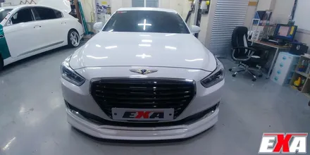 [EXA][대구랩핑전문] 제네시스 EQ900 전체랩핑 + 라이트PPF 시공 (에이버리슈프림 유광 화이트) / 대구 달성군 화원읍