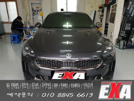 [EXA][대구랩핑] 스팅어 전체랩핑 3M1080 사틴뱀파이어레드 / 대구 달성군 화원읍