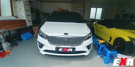 [EXA][대구랩핑전문] 기아 올뉴카니발 부분랩핑 + 노블레스 랩핑 시공 ( 3M2080 유광 블랙 ) / 대구 달성군 화원읍