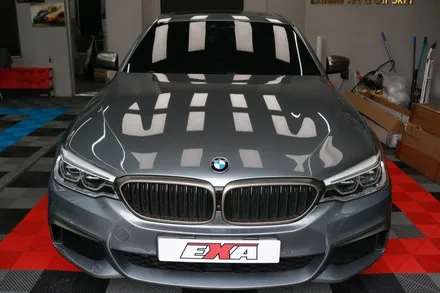 BMW M550d 고광택 유광 화이트 전체 랩핑 시공기 / 대구 달성군 화원읍