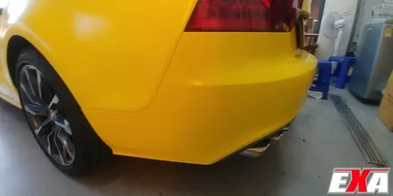 [EXA][대구랩핑전문] 아우디 A7 전체랩핑 + 루프스킨 시공 (에이버리슈프림 사틴옐로우 + 3M2080유광블랙) / 대구 달성군 화원읍
