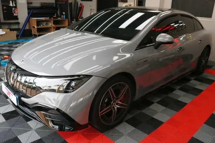 벤츠 EQE53 AMG 차량 전체 랩핑 및 크롬 딜리트 시공기 / 대구 달성군 화원읍