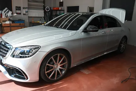 벤츠 S63AMG 랩핑제거 시공 후 전체랩핑 시공 후기 대구랩핑 전문 매장 EXA / 대구 달성군 화원읍