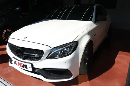 벤츠 C63AMG 사틴 메탈릭그레이 전체랩핑 시공 수입차랩핑 / 대구 달성군 화원읍