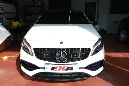 벤츠 A45 AMG 사틴 화이트펄 전체랩핑 시공 과 생활보호PPF 를 한번에 원큐시공 대구랩핑 / 대구 달성군 화원읍