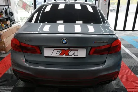 BMW M550d 고광택 유광 화이트 전체 랩핑 시공기 / 대구 달성군 화원읍