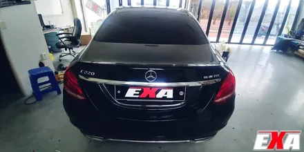 [EXA][대구랩핑전문] 벤츠 C220d 전체랩핑 + 부분랩핑 + 크롬죽이기 + C63AMG개조 + 라이트필름 시공 / 대구 달성군 화원읍