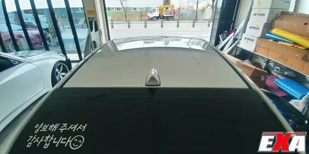 [EXA][대구랩핑전문] 현대 아반떼AD 부분랩핑 + 루프스킨 + 사이드미러 랩핑 시공 ( 3M 2080 유광블랙 ) / 대구 달성군 화원읍