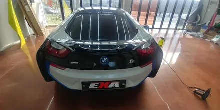 [EXA][대구랩핑전문] BMW I8 전체랩핑 + 생활보호PPF + 크롬딜리트 시공 대구랩핑 EXA / 대구 달성군 화원읍