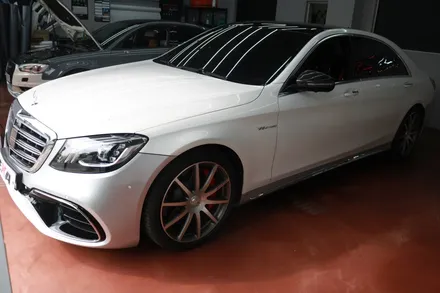 벤츠 S63AMG 랩핑제거 시공 후 전체랩핑 시공 후기 대구랩핑 전문 매장 EXA / 대구 달성군 화원읍