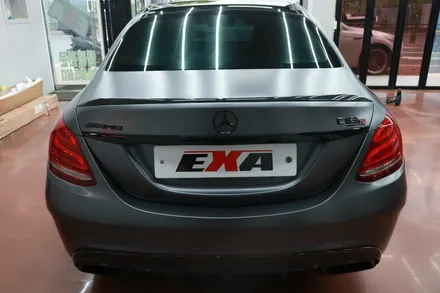벤츠 C63AMG 사틴 메탈릭그레이 전체랩핑 시공 수입차랩핑 / 대구 달성군 화원읍