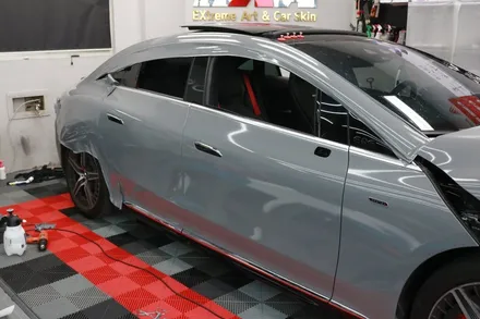 벤츠 EQE53 AMG 차량 전체 랩핑 및 크롬 딜리트 시공기 / 대구 달성군 화원읍