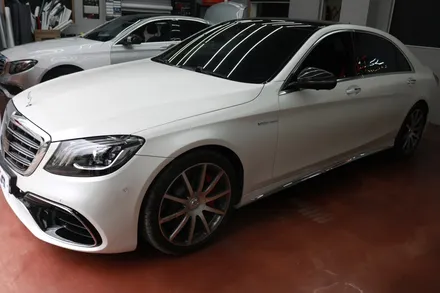 벤츠 S63AMG 랩핑제거 시공 후 전체랩핑 시공 후기 대구랩핑 전문 매장 EXA / 대구 달성군 화원읍
