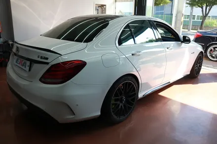 벤츠 C63AMG 사틴 메탈릭그레이 전체랩핑 시공 수입차랩핑 / 대구 달성군 화원읍
