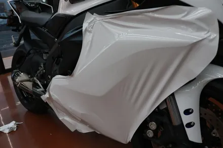 대구랩핑 야마하 R6 바이크 유광화이트 전체랩핑 시공 후기 / 대구 달성군 화원읍