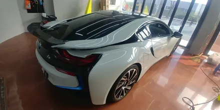 [EXA][대구랩핑전문] BMW I8 전체랩핑 + 생활보호PPF + 크롬딜리트 시공 대구랩핑 EXA / 대구 달성군 화원읍