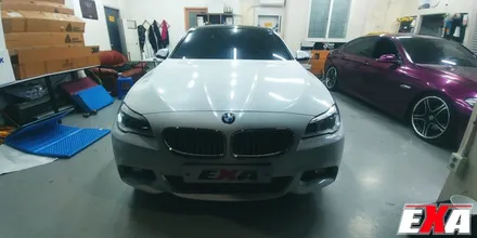[EXA][대구랩핑전문] BMW 520d (f10) 전체랩핑 + 루프스킨 시공 ( 에이버리슈프림 유광 다이아몬드펄 화이트 ) / 대구 달성군 화원읍