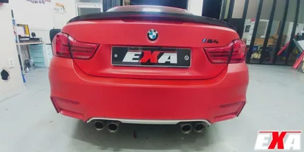 [EXA][대구랩핑전문] BMW M4(f83)컨버터블 전체랩핑 + 무광크롬랩핑 + 크롬랩핑 시공 ( 에이버리 무광크롬 다크레드 ) / 대구 달성군 화원읍