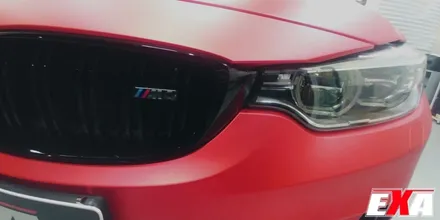 [EXA][대구랩핑전문] BMW M4(f83)컨버터블 전체랩핑 + 무광크롬랩핑 + 크롬랩핑 시공 ( 에이버리 무광크롬 다크레드 ) / 대구 달성군 화원읍