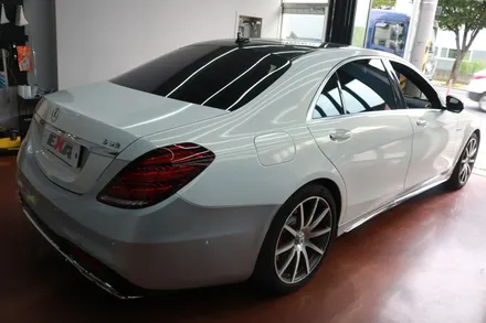 벤츠 S63AMG 랩핑제거 시공 후 전체랩핑 시공 후기 대구랩핑 전문 매장 EXA / 대구 달성군 화원읍