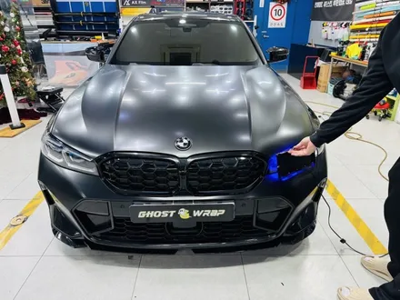 BMW 340i 사틴블랙 전체 랩핑, 흰색 흔적 없는 완벽 마감 후기 (ft. 변색 라이트 PPF) / 고양 일산 덕양구