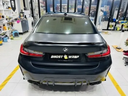 BMW 340i 사틴블랙 전체 랩핑, 흰색 흔적 없는 완벽 마감 후기 (ft. 변색 라이트 PPF) / 고양 일산 덕양구