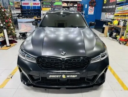 BMW 340i 사틴블랙 전체 랩핑, 흰색 흔적 없는 완벽 마감 후기 (ft. 변색 라이트 PPF) / 고양 일산 덕양구