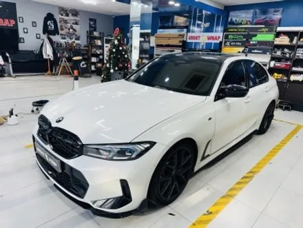BMW 340i 사틴블랙 전체 랩핑, 흰색 흔적 없는 완벽 마감 후기 (ft. 변색 라이트 PPF) / 고양 일산 덕양구