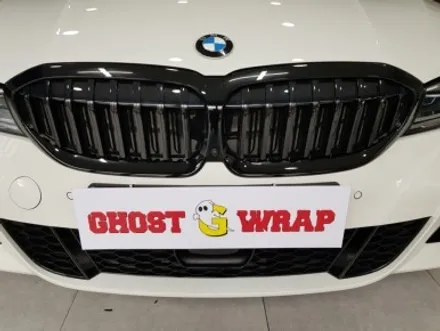 고스트랩(Ghostwrap) BMW 330e 그릴 크롬죽이기(유광블랙),사이드미러(유광블랙) 랩핑 / 고양 일산 덕양구