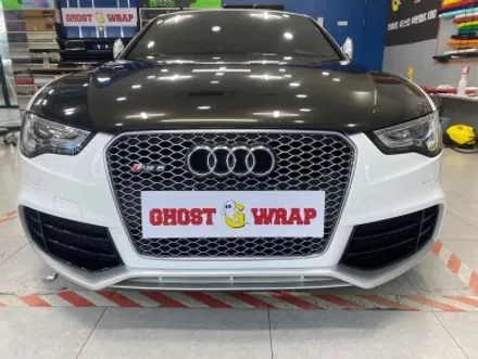 아우디 RS5 본넷 카본(PET필름) 랩핑, 디퓨저 포인트 랩핑, 후면라이트 스모그필름 시공 _ 서대문 랩핑 / 고양 일산 덕양구