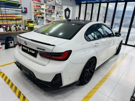 BMW 340i 사틴블랙 전체 랩핑, 흰색 흔적 없는 완벽 마감 후기 (ft. 변색 라이트 PPF) / 고양 일산 덕양구