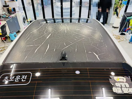 기아 K3 루프스킨 랩핑 제거 후 재시공, 낡은 랩핑 벗고 PPF로 \'역대급 광택\' 뿜뿜! (고양 일산 랩핑샵) / 고양 일산 덕양구