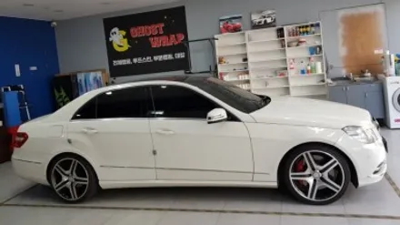 고스트랩(ghostwrap) 벤츠E350 아방가르드 전체랩핑 (사틴블랙) / 고양 일산 덕양구