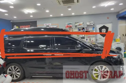 고스트랩(Ghostwrap) 올뉴카니발 하이리무진 하프랩핑 시공 / 고양 일산 덕양구