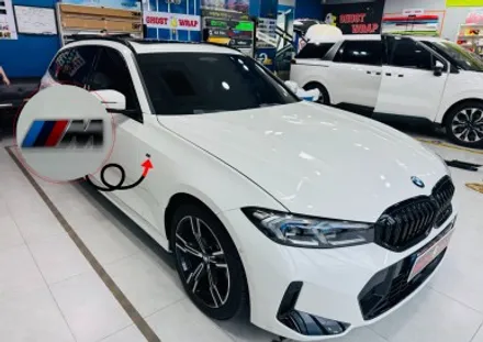 BMW 320i 감성업 | 레터링 블랙 교체 & M 트라이컬러 포인트 / 고양 일산 덕양구
