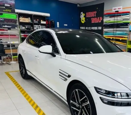 제네시스 페이스리프트 G80, 블랙 아머 장착 완료!🔥 크롬 삭제 & 랩핑 풀커스텀 / 고양 일산 덕양구