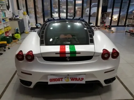 고스트랩(Ghostwrap) 페라리 F430 전체랩핑(비닐프로그-사틴 화이트펄,유광블랙, 3M-리얼카본) / 고양 일산 덕양구