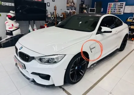 BMW M4 | 립스포일러 제거, 휀다벤트 크롬죽이기 | 서울 경기 랩핑 고스트랩 / 고양 일산 덕양구