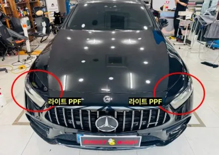 벤츠 CLS | 레터링 업그레이드 + 라이트 보호 PPF 작업 / 고양 일산 덕양구