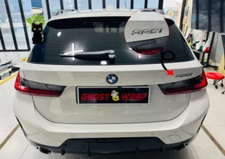 BMW 320i 감성업 | 레터링 블랙 교체 & M 트라이컬러 포인트 / 고양 일산 덕양구