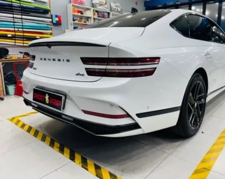 제네시스 페이스리프트 G80, 블랙 아머 장착 완료!🔥 크롬 삭제 & 랩핑 풀커스텀 / 고양 일산 덕양구