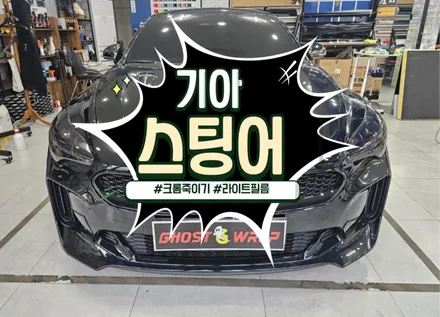 스팅어 | 크롬죽이기 및 라이트필름 시공 | 고양랩핑/일산랩핑/파주랩핑/강서랩핑/은평랩핑 / 고양 일산 덕양구
