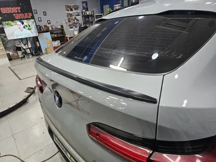 BMW x4 스포일러 윙 랩핑 시공 _사틴블랙(무광블랙) 일산,고양,파주랩핑샵 / 고양 일산 덕양구